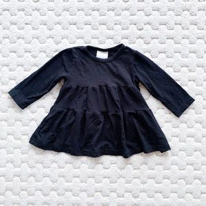 Tiny Button Apparel Black Bamboo Dress. Perfect Condition! Size 0-6 months.